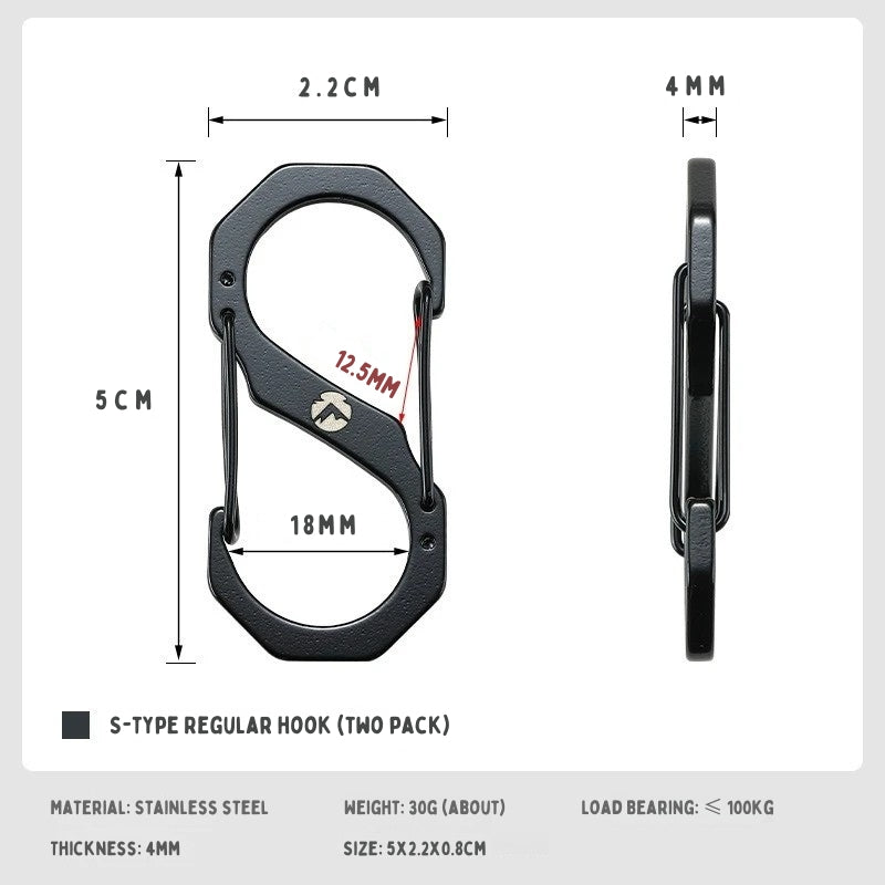 S-Hook Accessory Carabiners – Mountaq Adventure Gear S-Hook Accessory Carabiners – Mountaq Adventure Gear