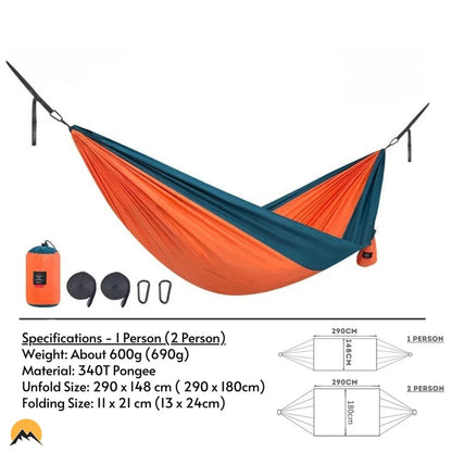 Pongee 340T Travel Hammock
